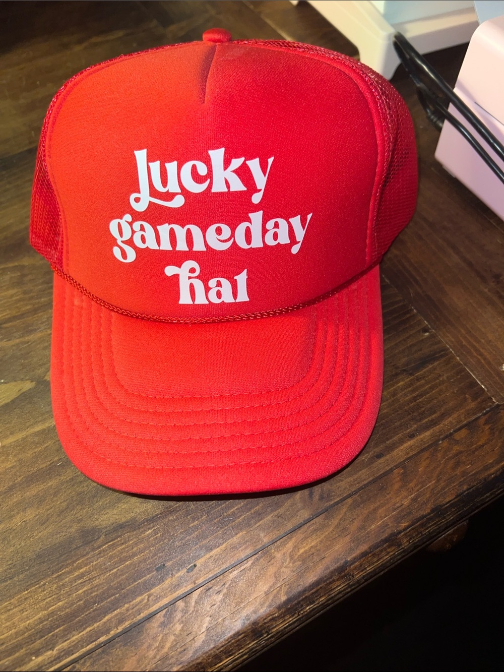NWOT! OTTO Lucky Gameday Hat - Red Trucker Cap